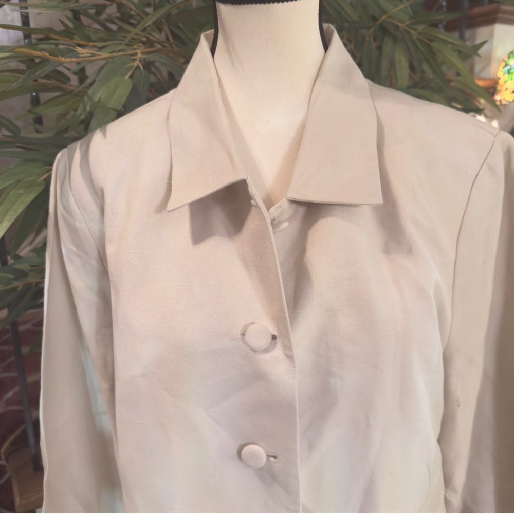 KENAR linen blend duster jacket excellent conditioner size 14. Long sleeve - Picture 14 of 16